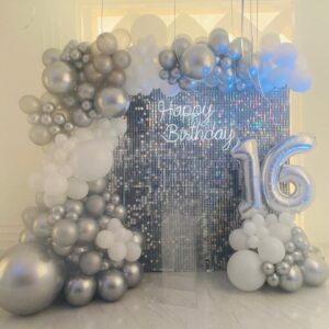 sweet 16 birthday party balloon decoration customized setup