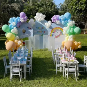 VIP Birthday balloons Abu Dhabi outdoor special event kids party setup