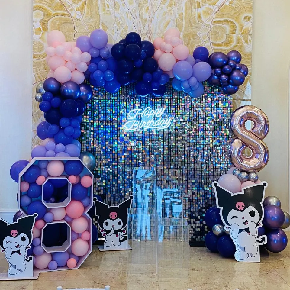 Kids birthday party Kuromi theme balloons decoration