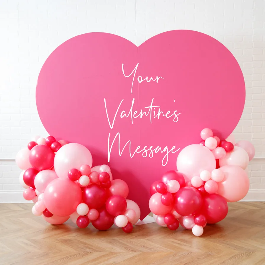 Valentine Day balloons decor setup theme Abu Dhabi backdrop